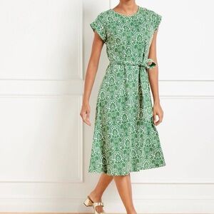 Talbots fit and flare woodland fern dress, NWOT